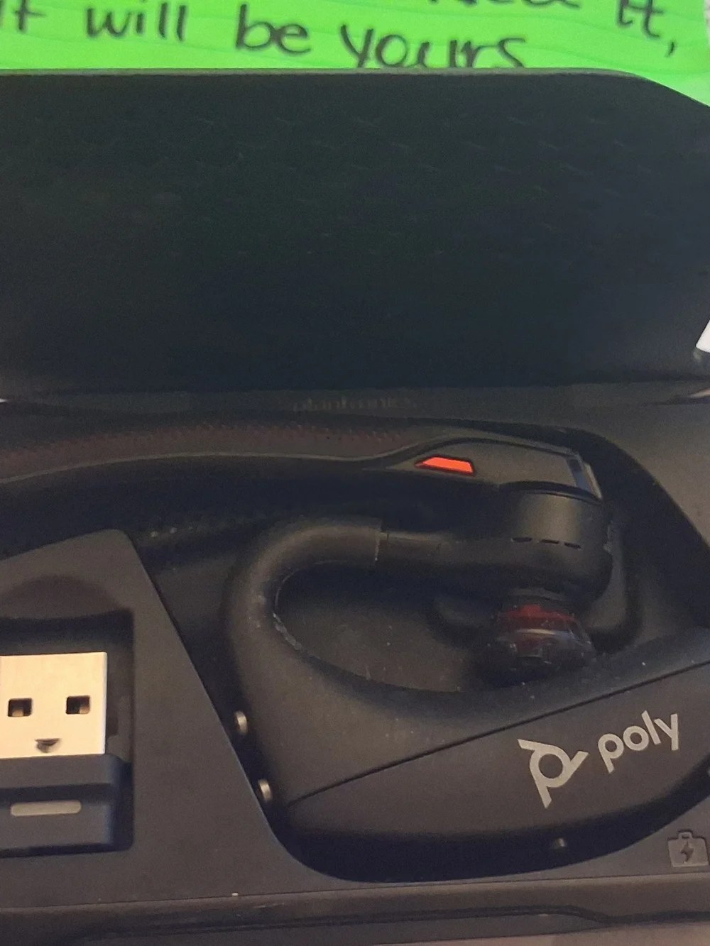 Poly Black Bluetooth Wireless Earset with USB Adapter